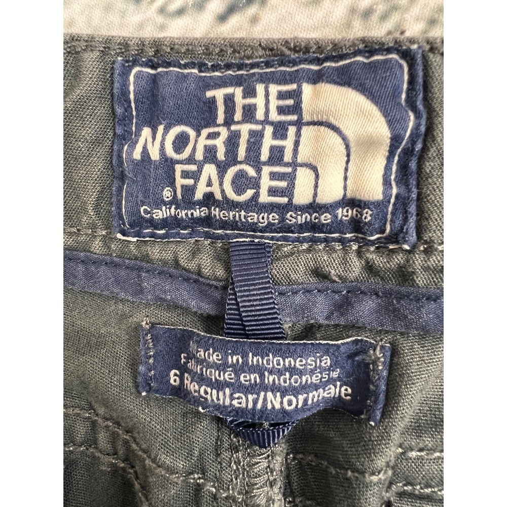 The North Face Womens 6 Regular Cargo Pants Charcoal Grey Slim Utility Hiking - Picture 4 of 9